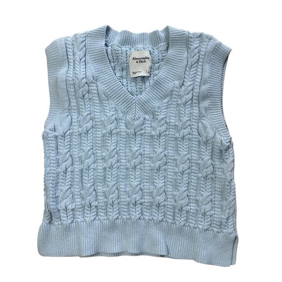 ABERCROMBIE & FITCH V Neck Cable Knit Size Small - Picture 1 of 6
